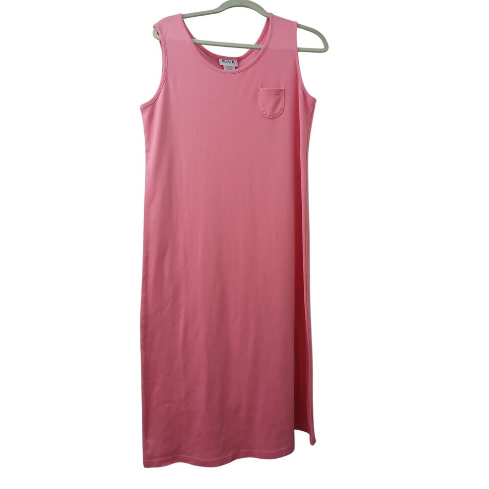 Blair Pink tank Style Midi Dress Cotton Blend Relaxed Fit sz M